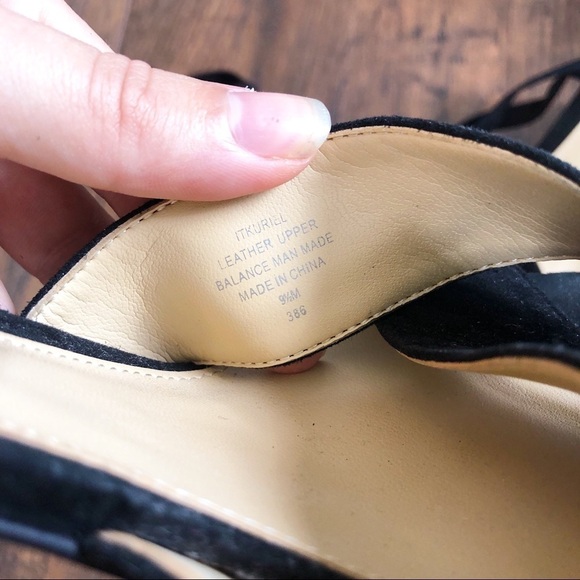 Ivanka Trump • Kuriel suede ankle tie sandals wrap strappy criss cross heeled - Picture 9 of 13